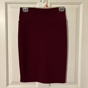 LuLaRoe Burgundy Pencil Skirt